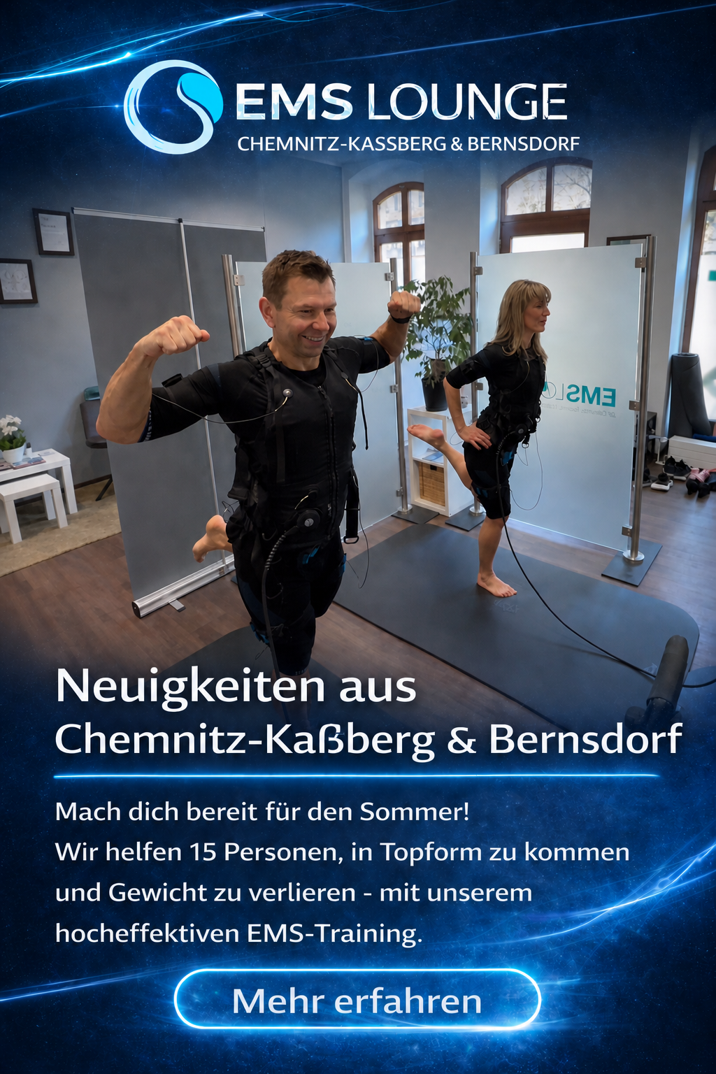 EMS-Lounge Facebook ad: Chemnitz ๐ฎ๐ง๐ ๐๐ฆ๐ ๐๐๐ฎ๐ง๐ aufgepasst!
