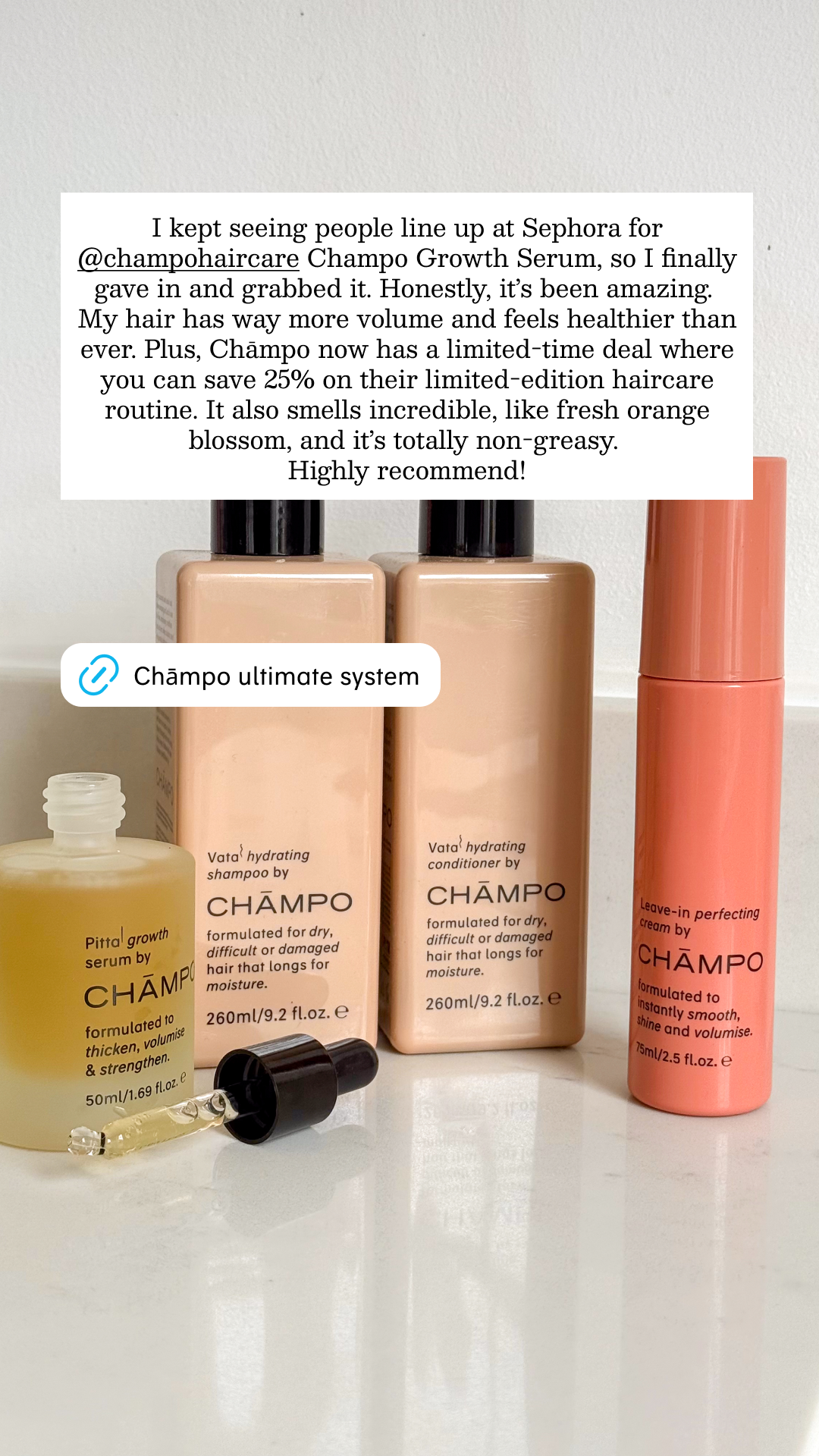 Chāmpo Haircare Facebook ad