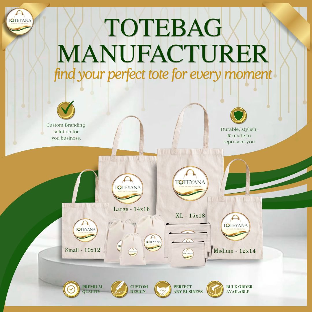 Toteyana Facebook ad: DIRECT MANUFACTURER OF TOTE BAGS & JUTE BAGS