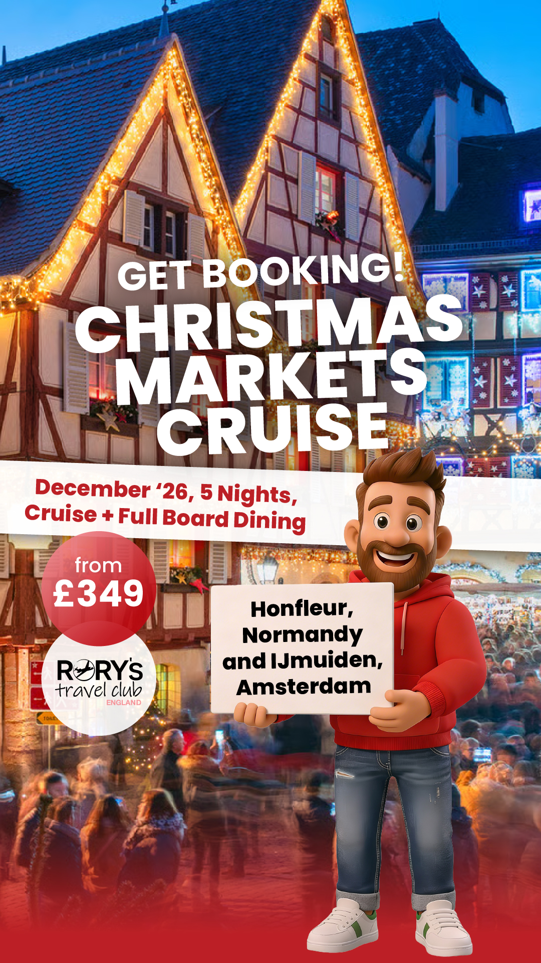 Rory’s Travel Club Facebook ad: Unlock Exclusive Travel Deals