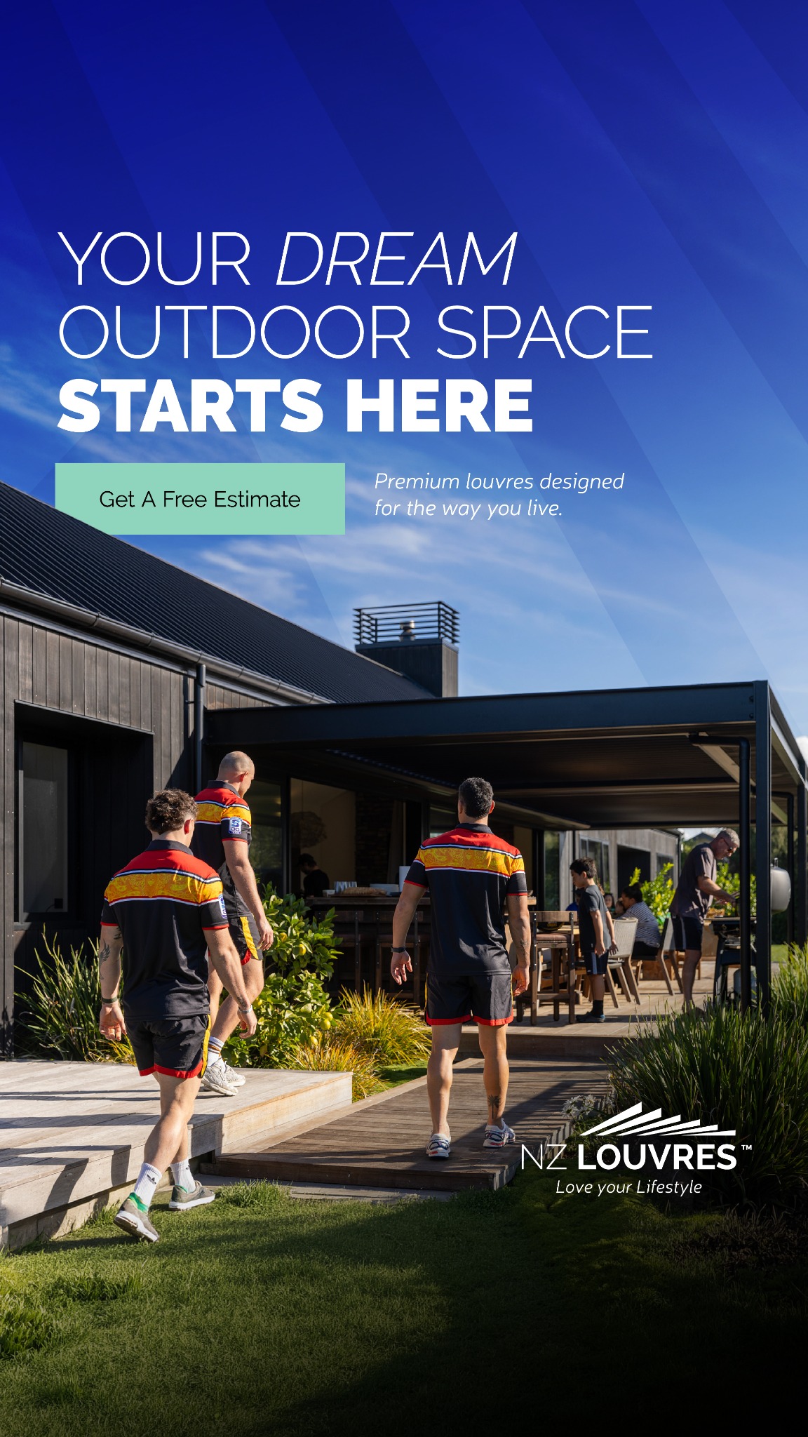 NZ Louvres Facebook ad from Aug 11, 2026