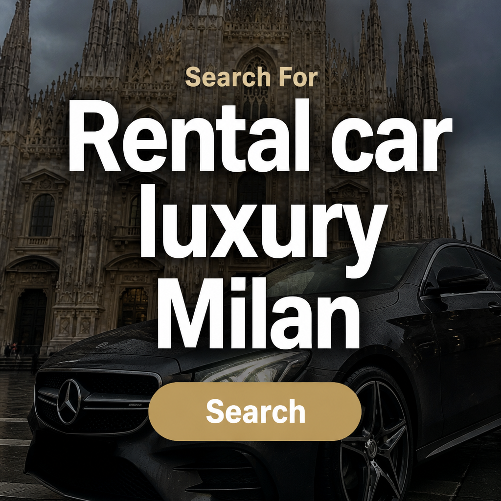The Modern Scroll Facebook ad: Search for luxury car rental Milan