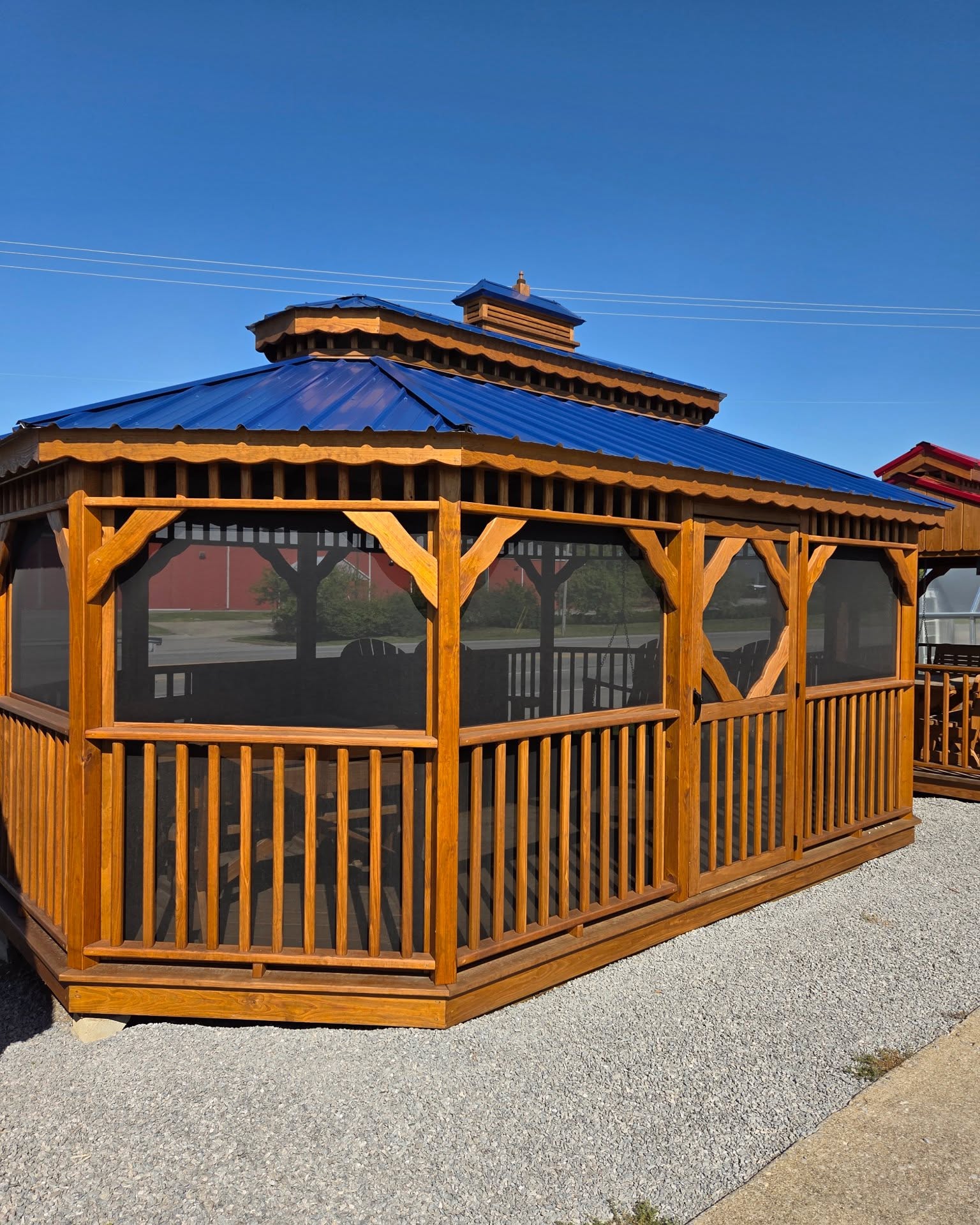 Yoder Cabins Facebook ad: 12x20 Gazebo for $7,450 (Screening Separate)