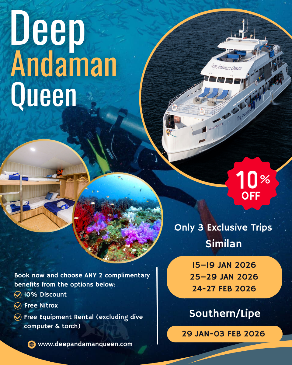 Deep Andaman Queen Liveaboard Facebook ad: Only 4 Exclusive Trips, and They’re Opening Now!