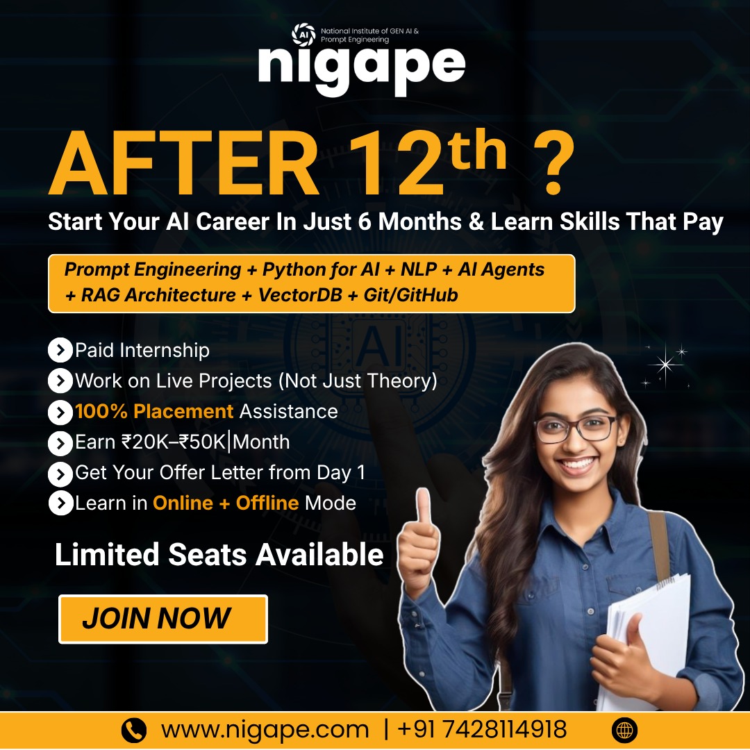 Nigape learning hub Facebook ad: After 12th? Don’t waste years figuring out your…