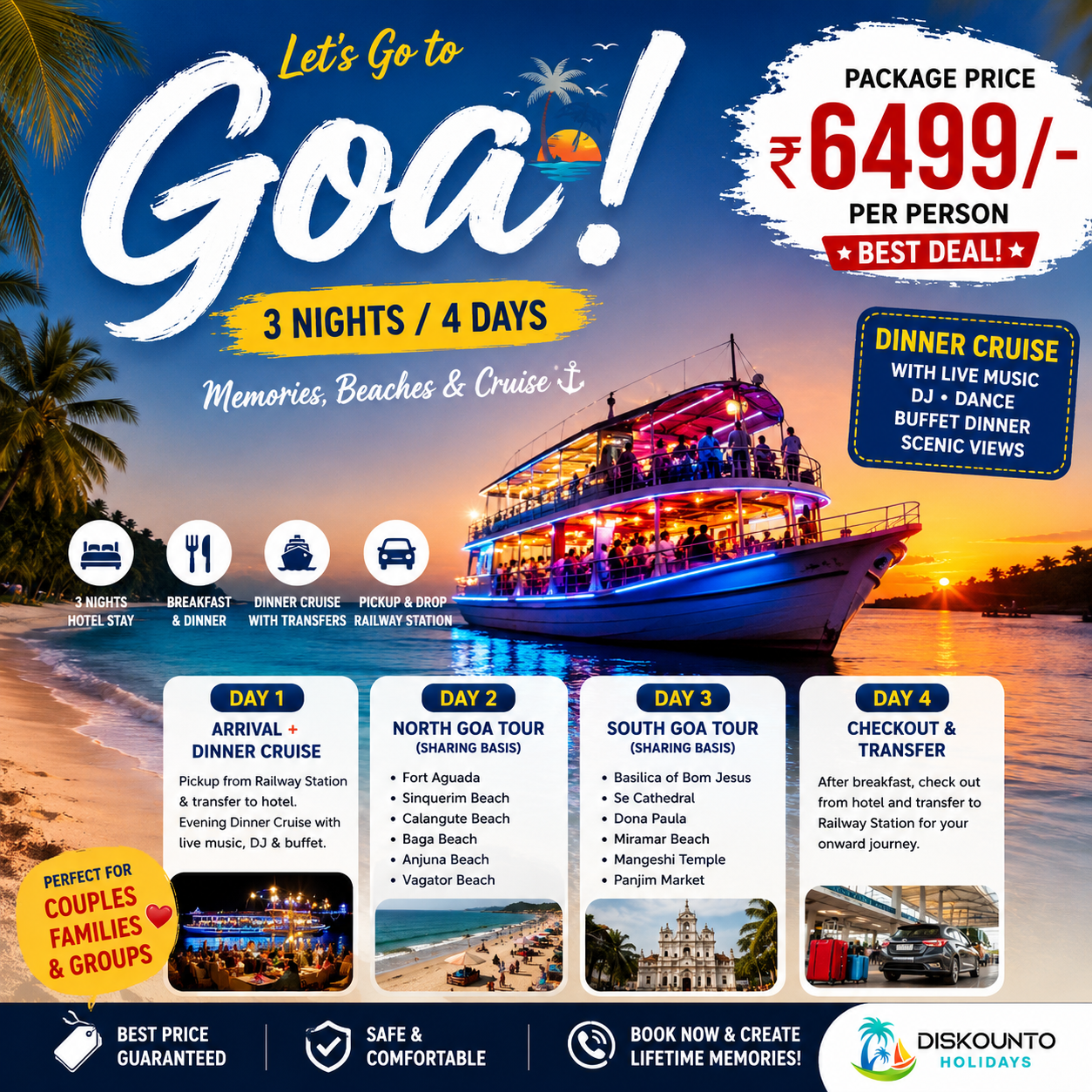Diskounto Holidays Facebook ad: Goa Package Starting at Best Price