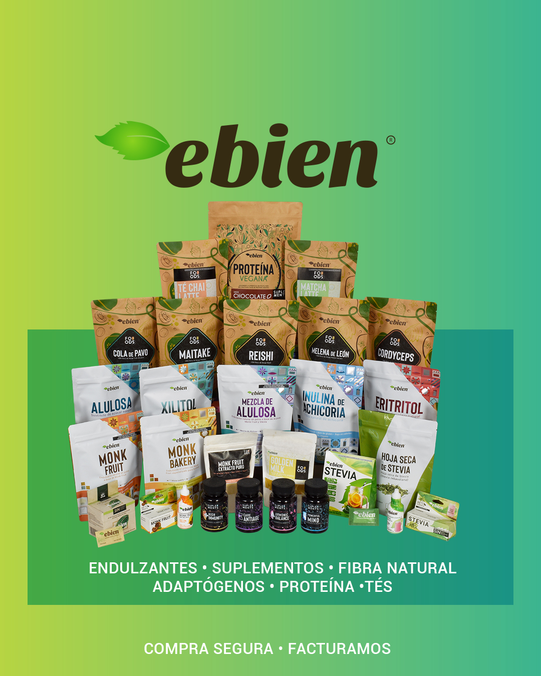 Ebien Facebook ad: Elegir un ingrediente natural no debería ser una…