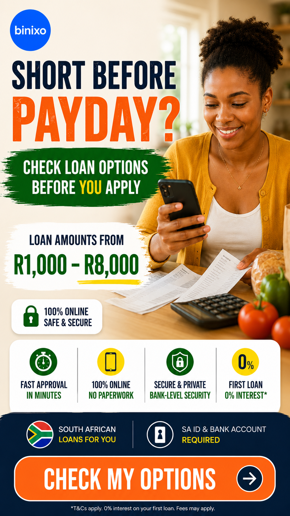 Binixo RSA Facebook ad