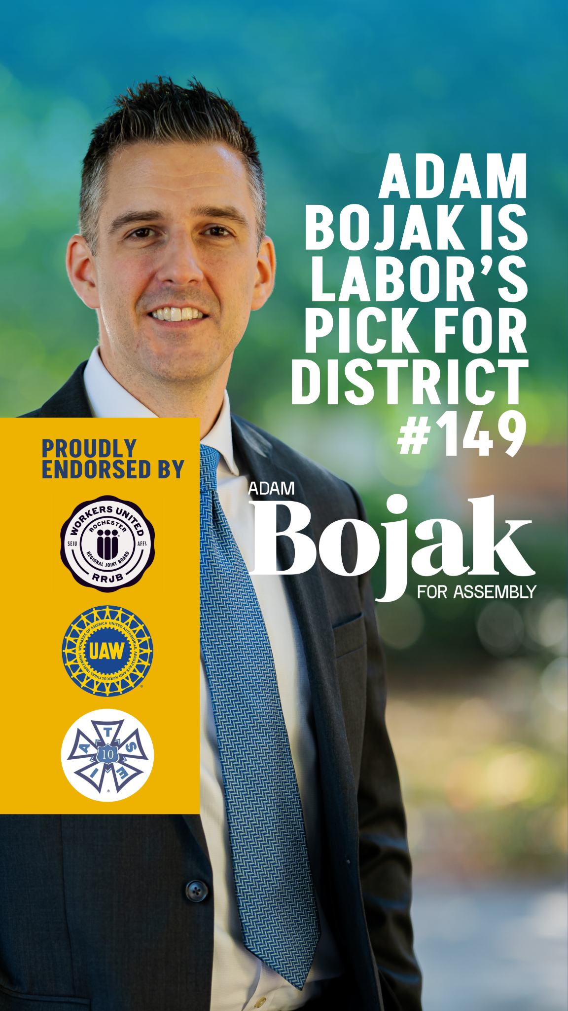 Adam Bojak for Assembly Facebook ad from May 12, 2026