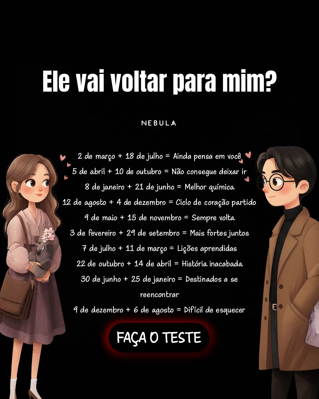 Nebula: Does my ex returns? Facebook ad
