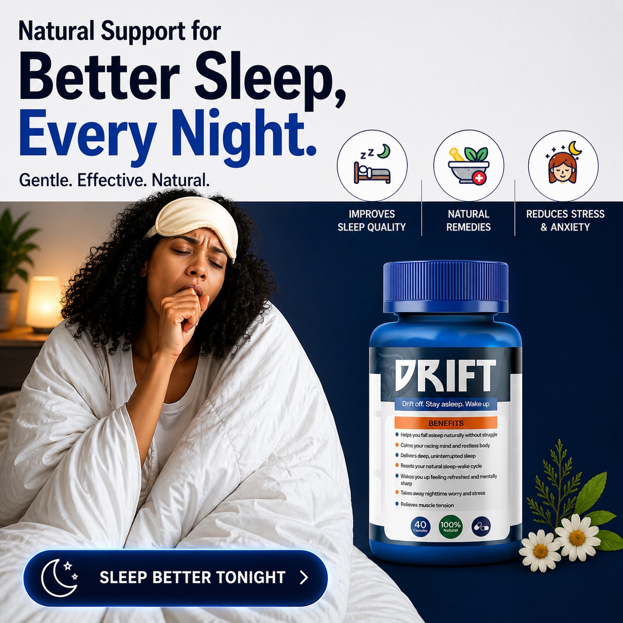 LiveWell Facebook ad: A Simple Solution for Better Sleep