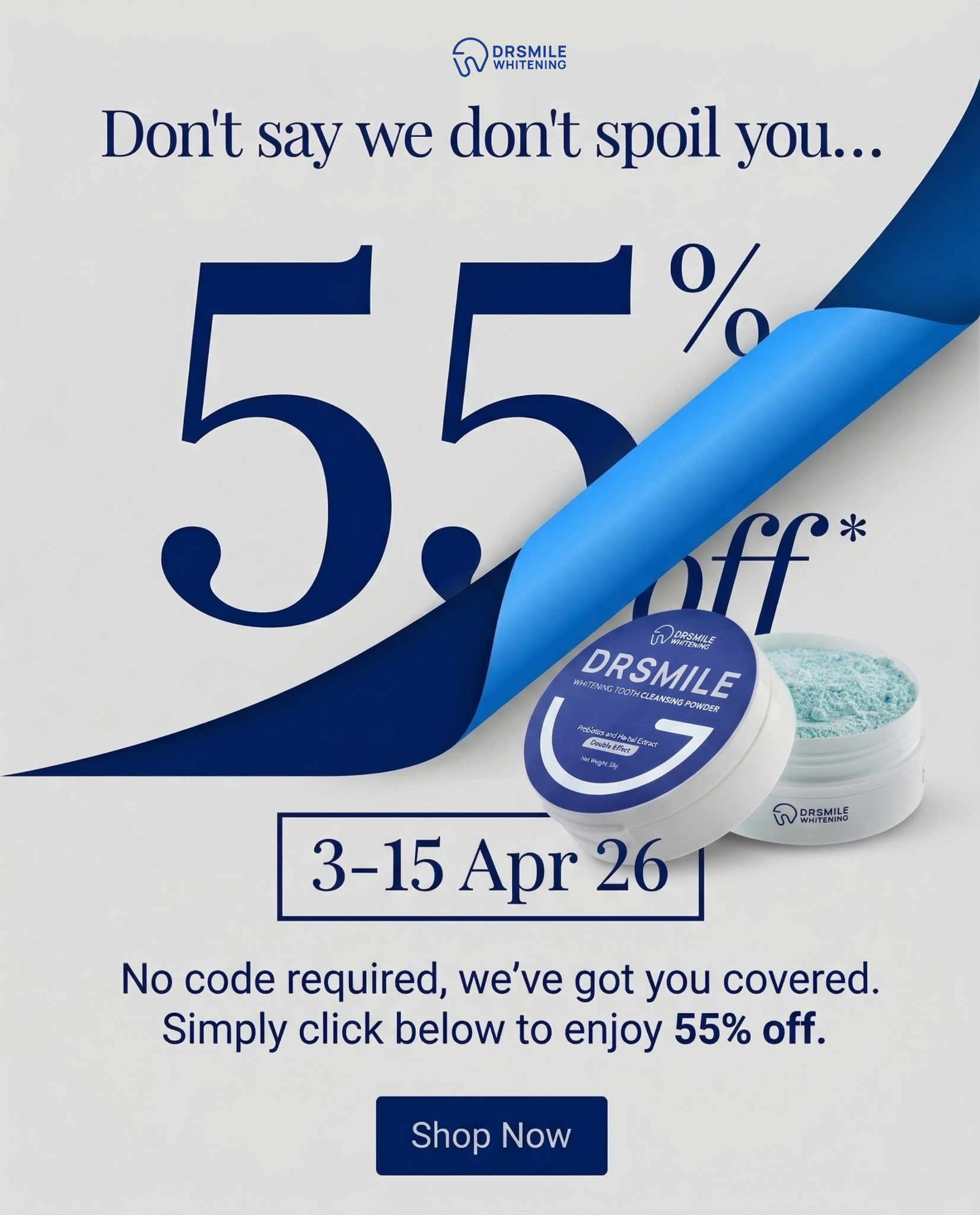 Dr Smile Whitening Solution Facebook ad