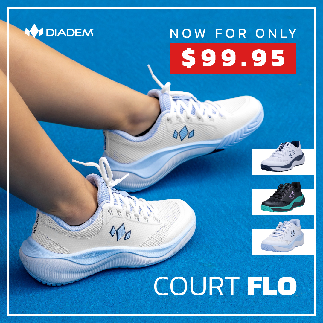 Diadem Sports Facebook ad: PRICE DROP • Shop Court Flo