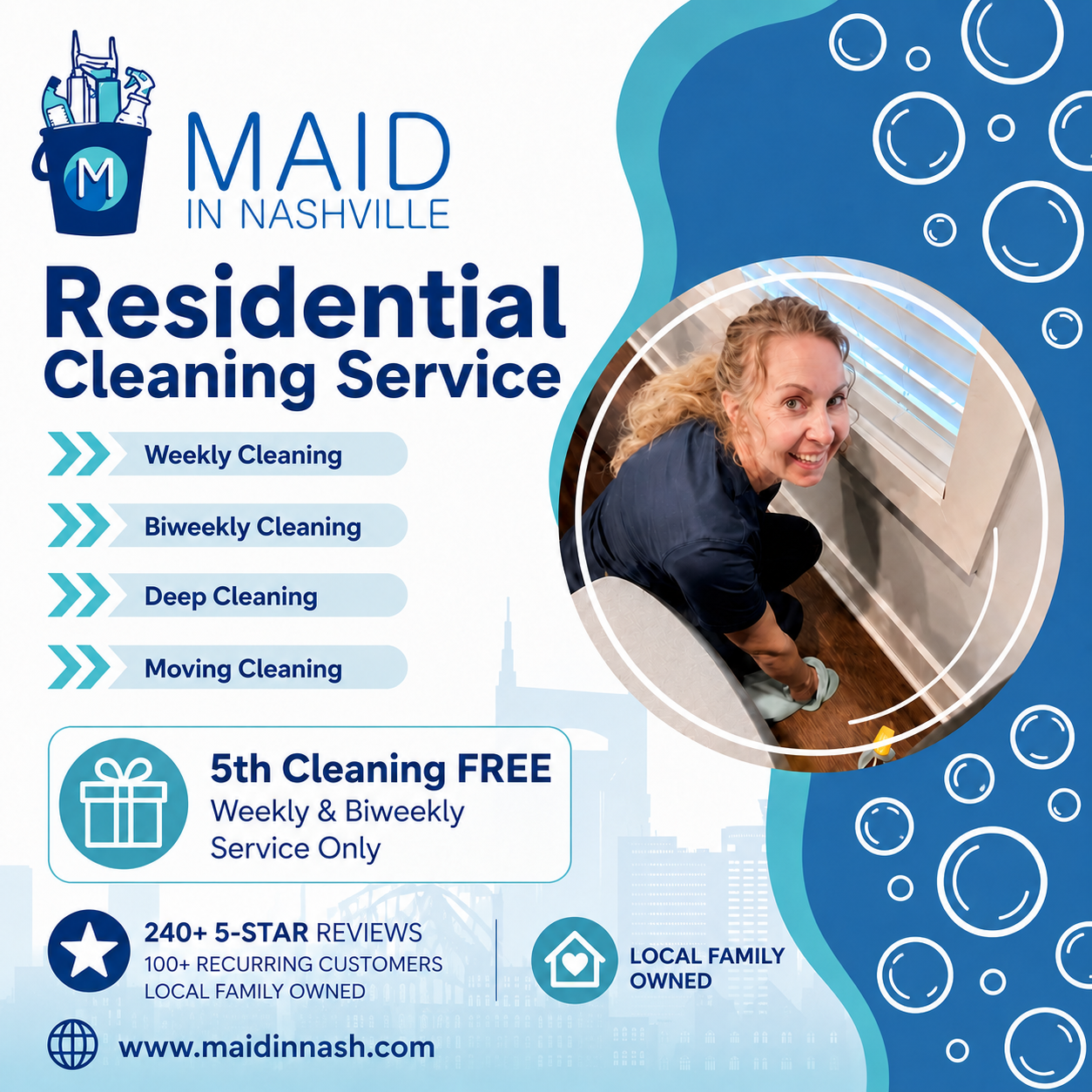 Maid in Nashville Facebook ad