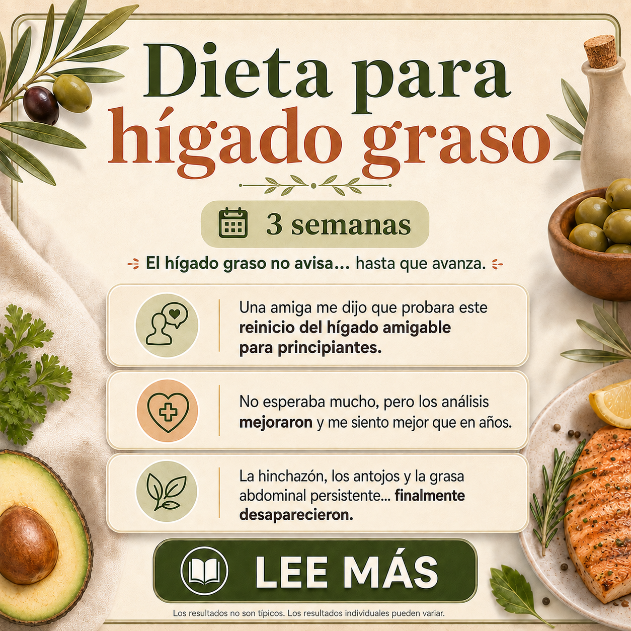 Modo sano YA Facebook ad: Es momento de cuidar tu higado graso antes que sea tarde