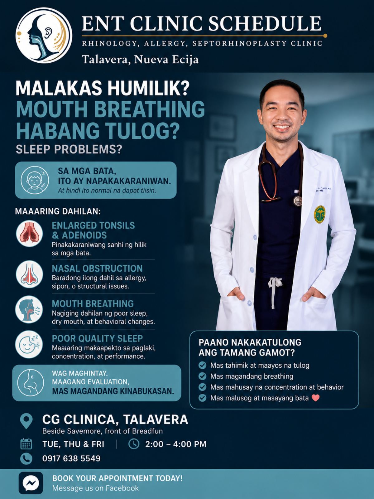 Dr. Denise Marc Claudio, ENT- Rhinology, Allergy, SkullBase Surgery Facebook ad
