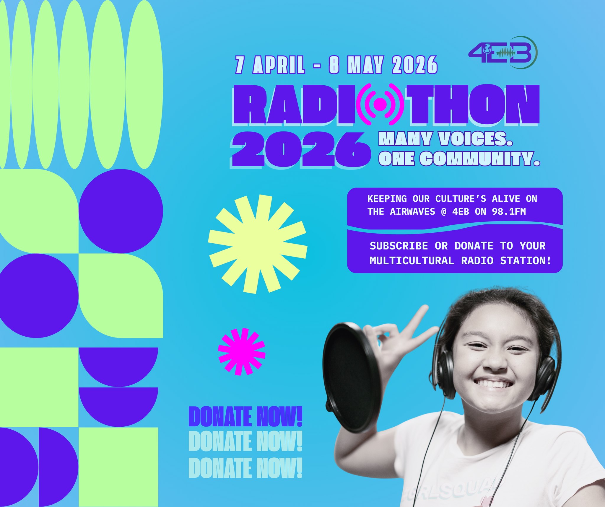 4EB Facebook ad: GiveNow - Radio 4EB Radiothon 2026