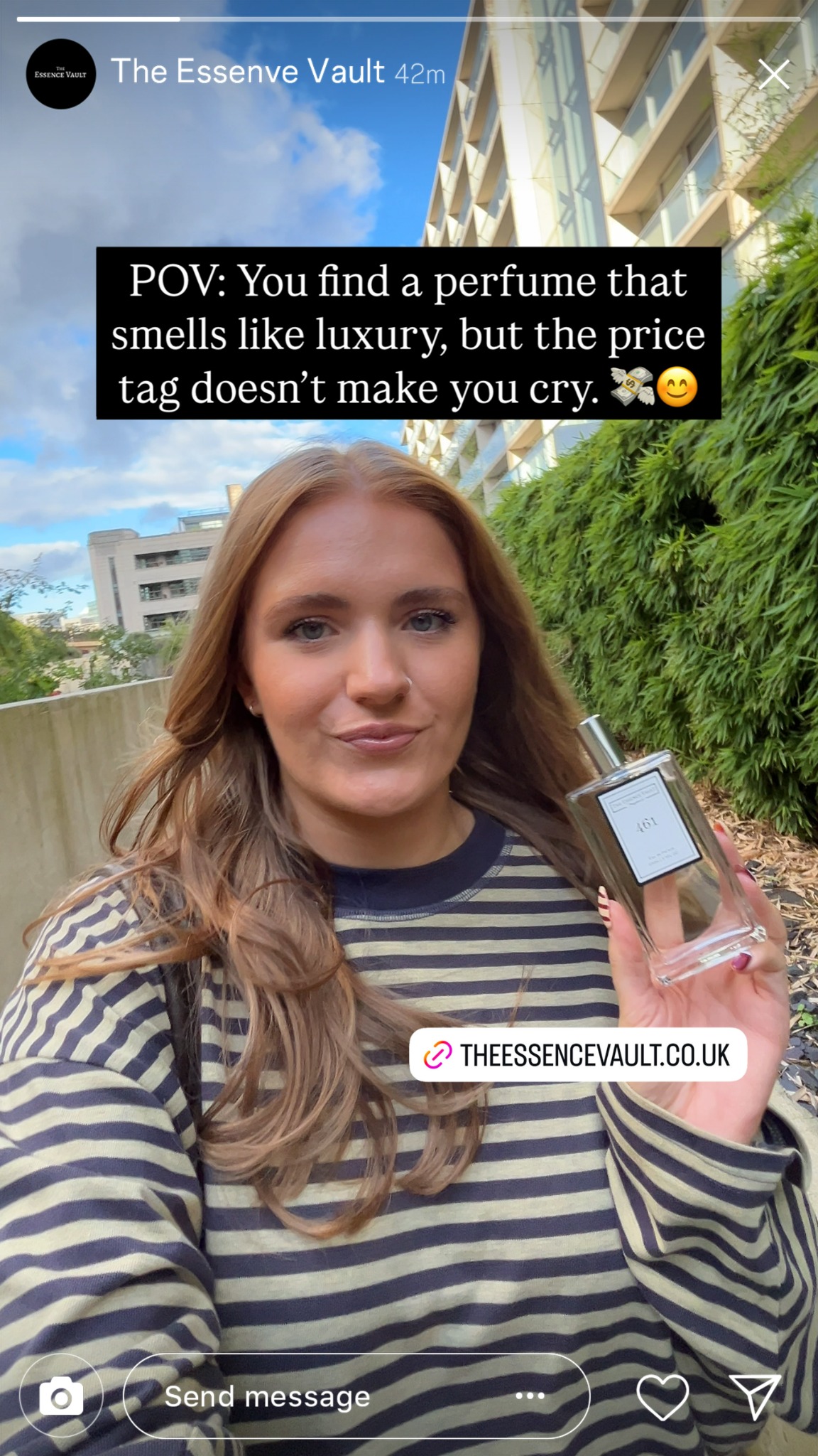The Essence Vault Facebook ad from Dec 29, 2025