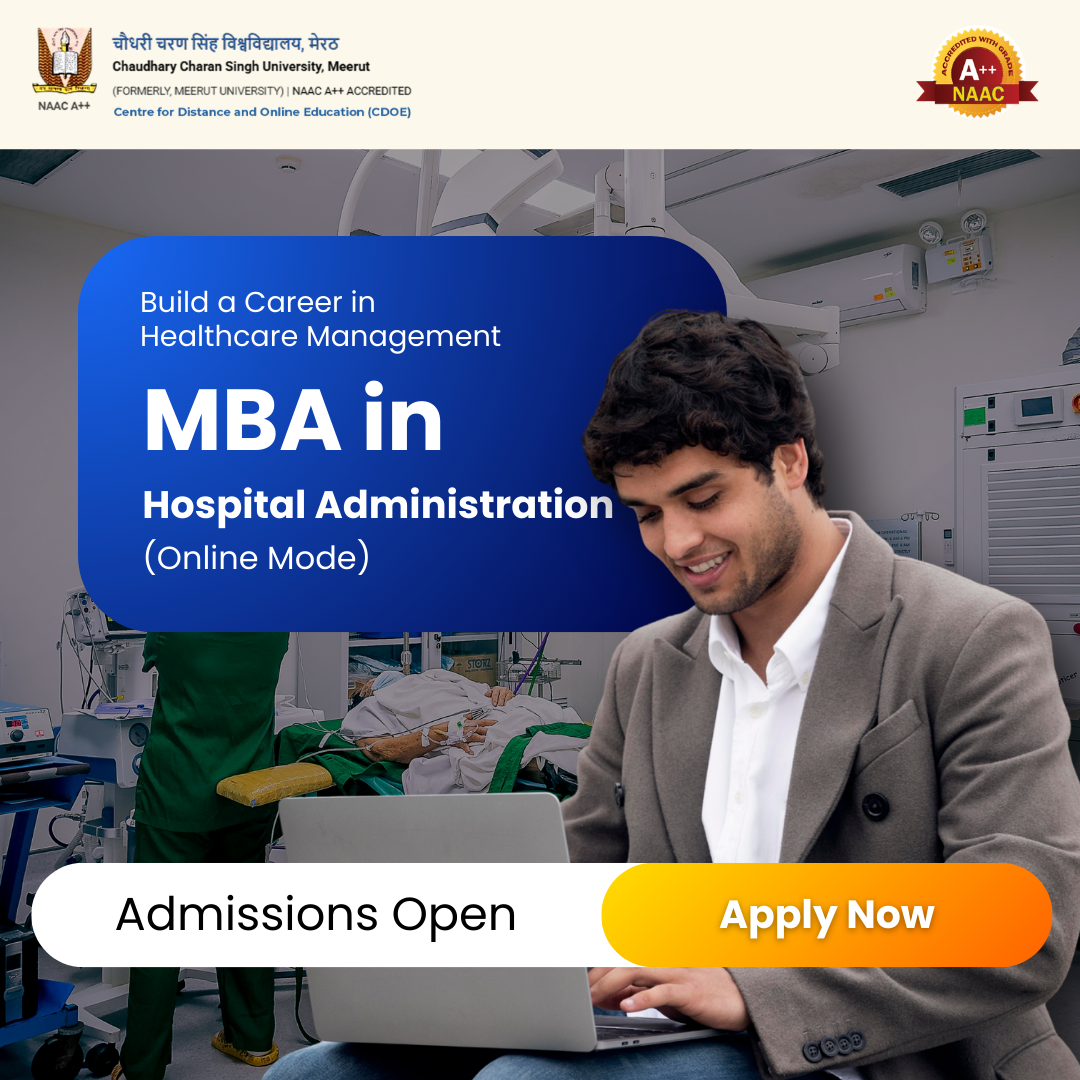 CCS University CDOE Facebook ad: MBA in Hospital Admin Online