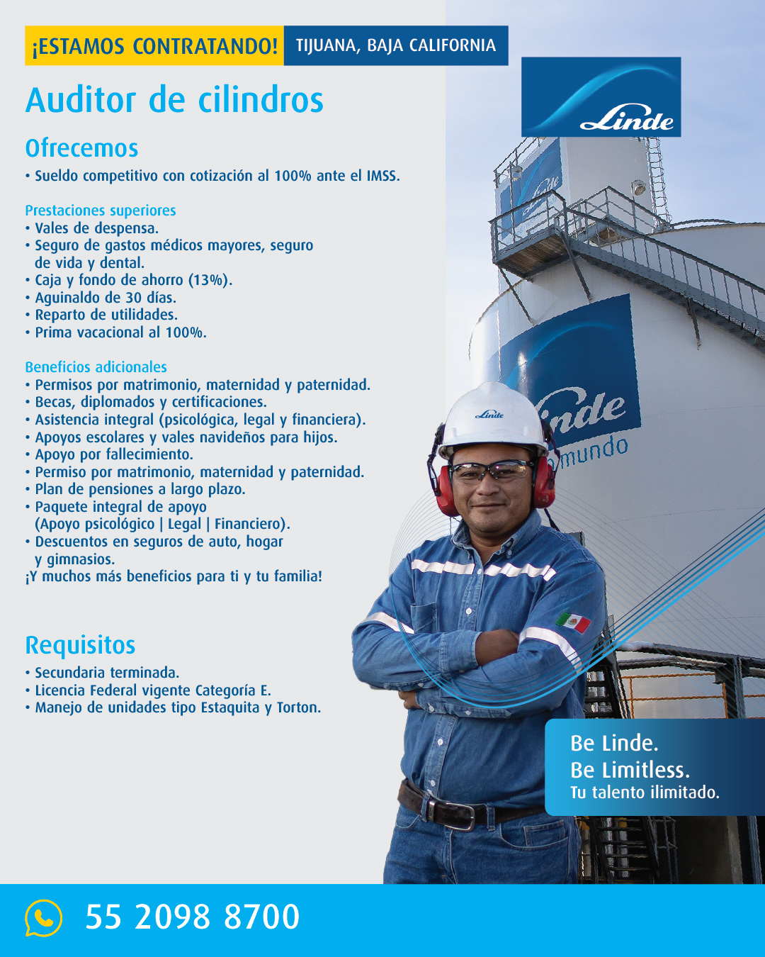 Linde México Facebook ad: Postúlate aquí