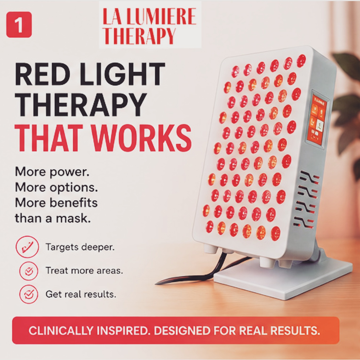 lalumieretherapy Facebook ad: I thought all red light therapy devices were…