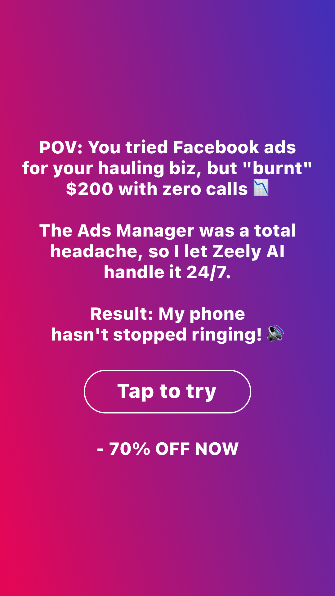 Zeely Facebook ad