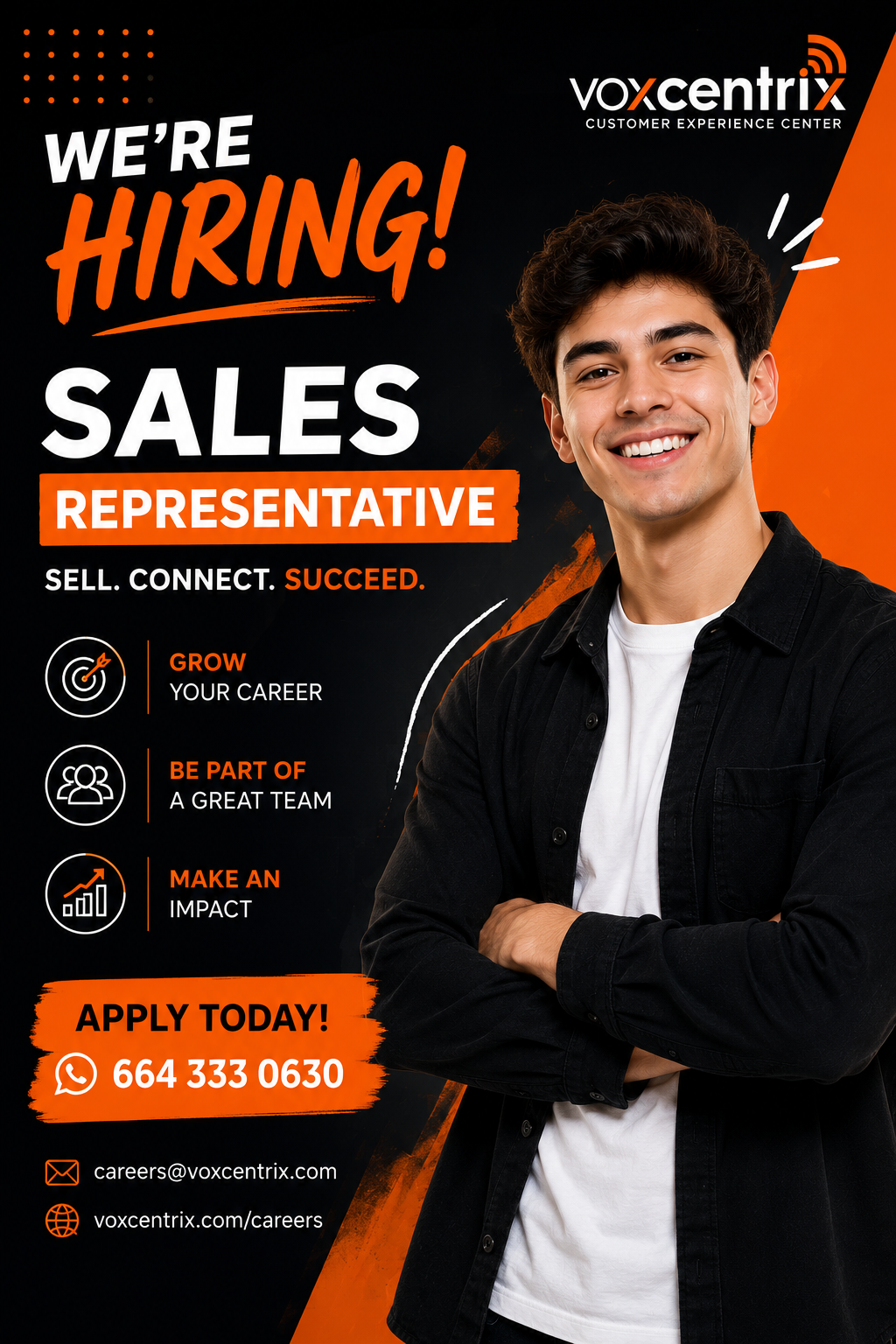 Voxcentrix Facebook ad: WE'RE HIRING!