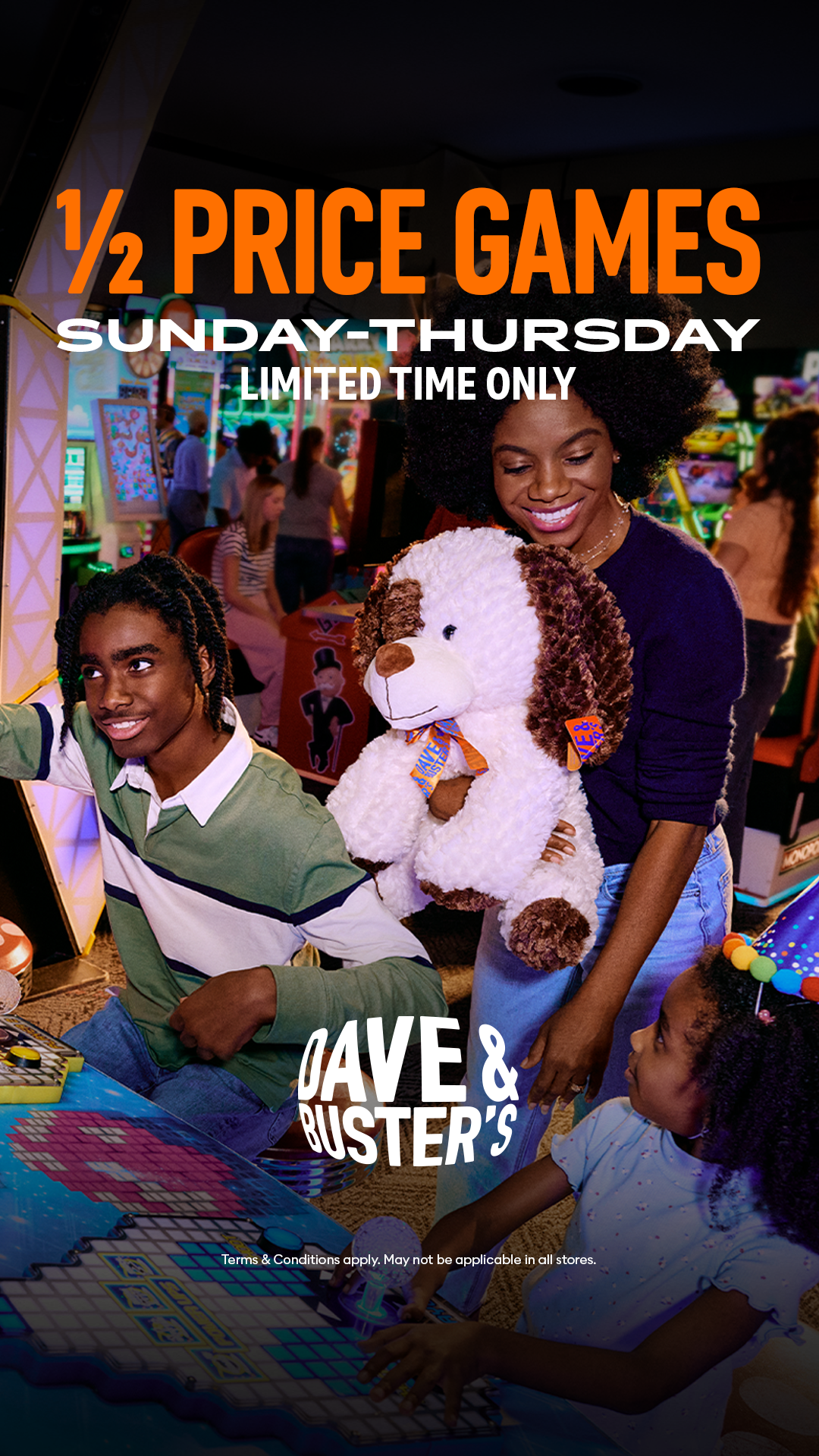 Dave & Buster's Facebook ad