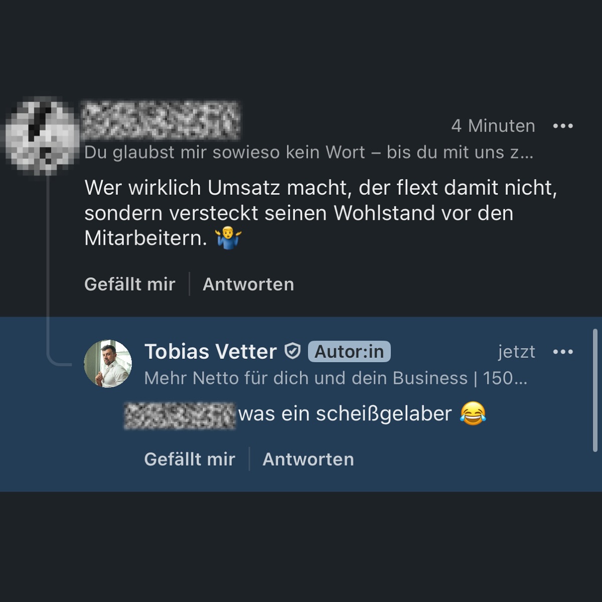 Tobias Vetter Facebook ad: Geschäftsführerbezüge - Vetter-Consulting