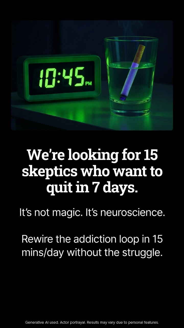 Hypnosis to Stop Smoking Facebook ad