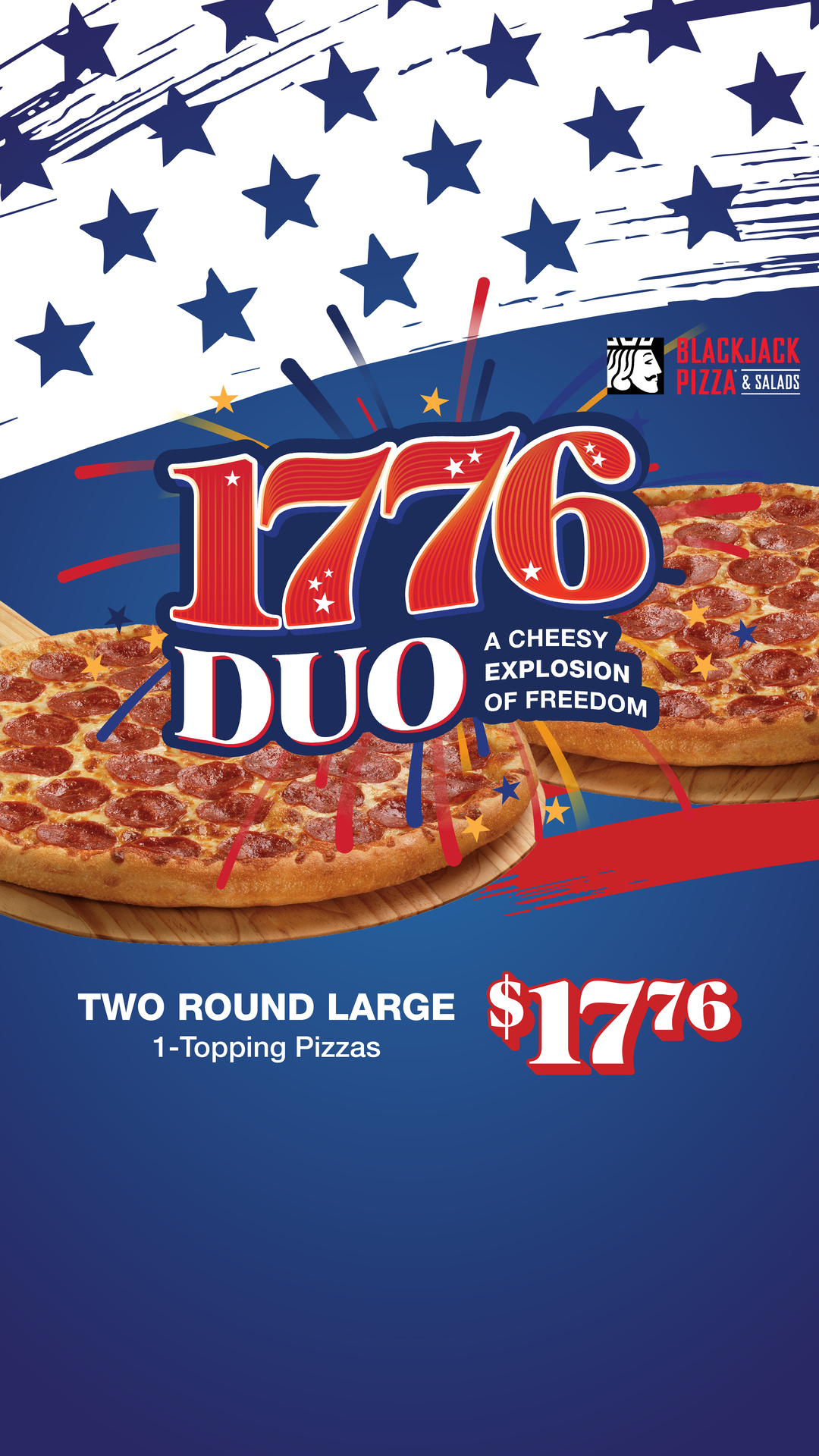 Blackjack Pizza & Salads Facebook ad from Jun 2, 2026