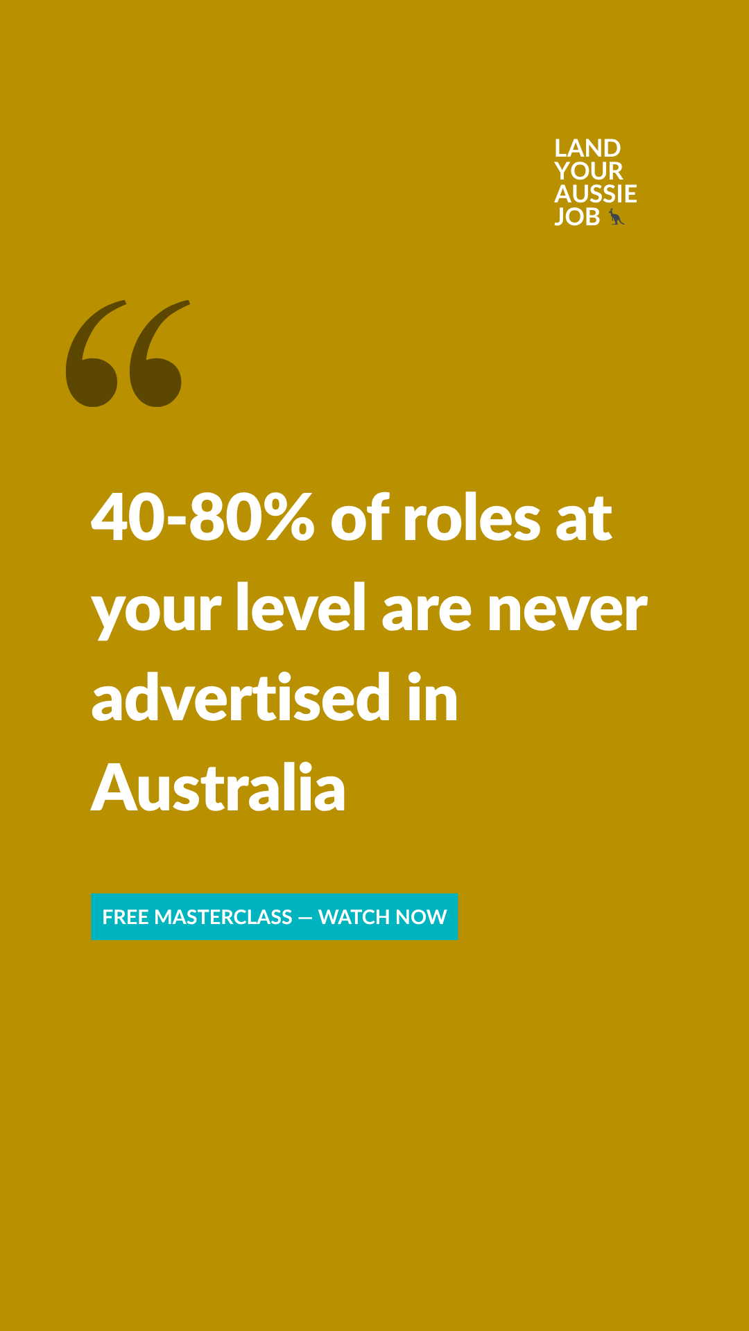 Land Your Aussie Job Facebook ad from Jun 26, 2026