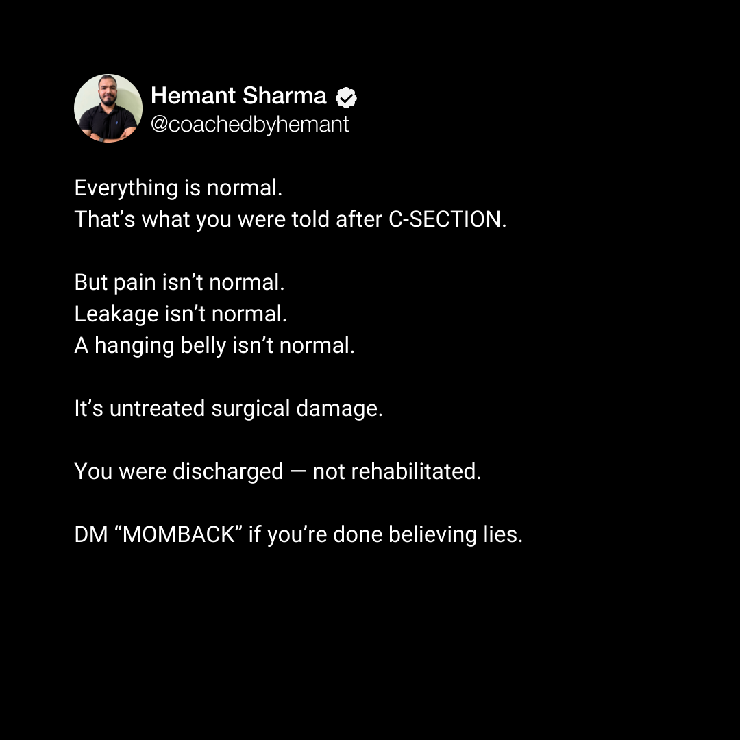 C-Section Healing Coach India Facebook ad: Your body didn’t fail you.