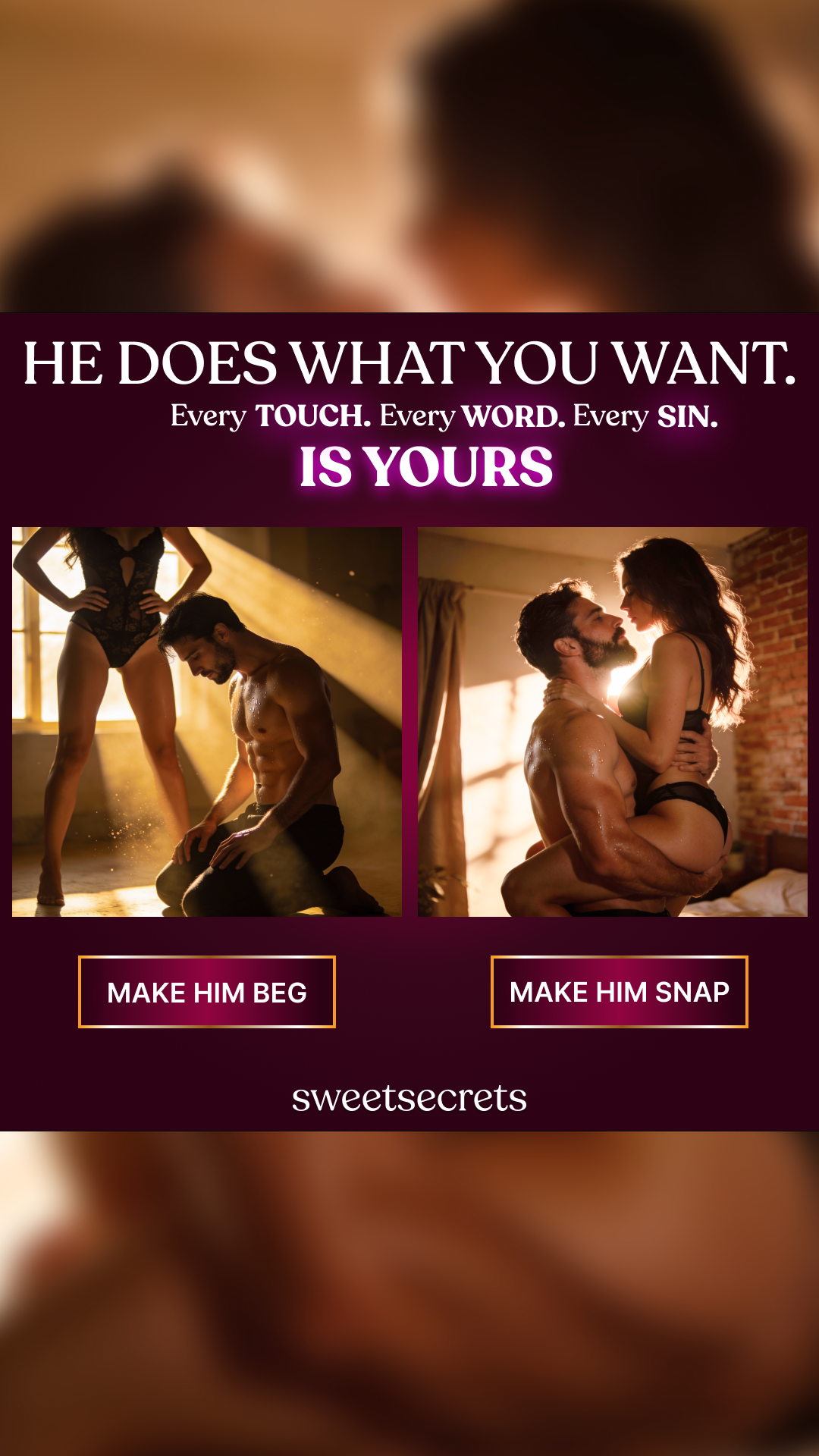 Sweetsecrets Facebook ad