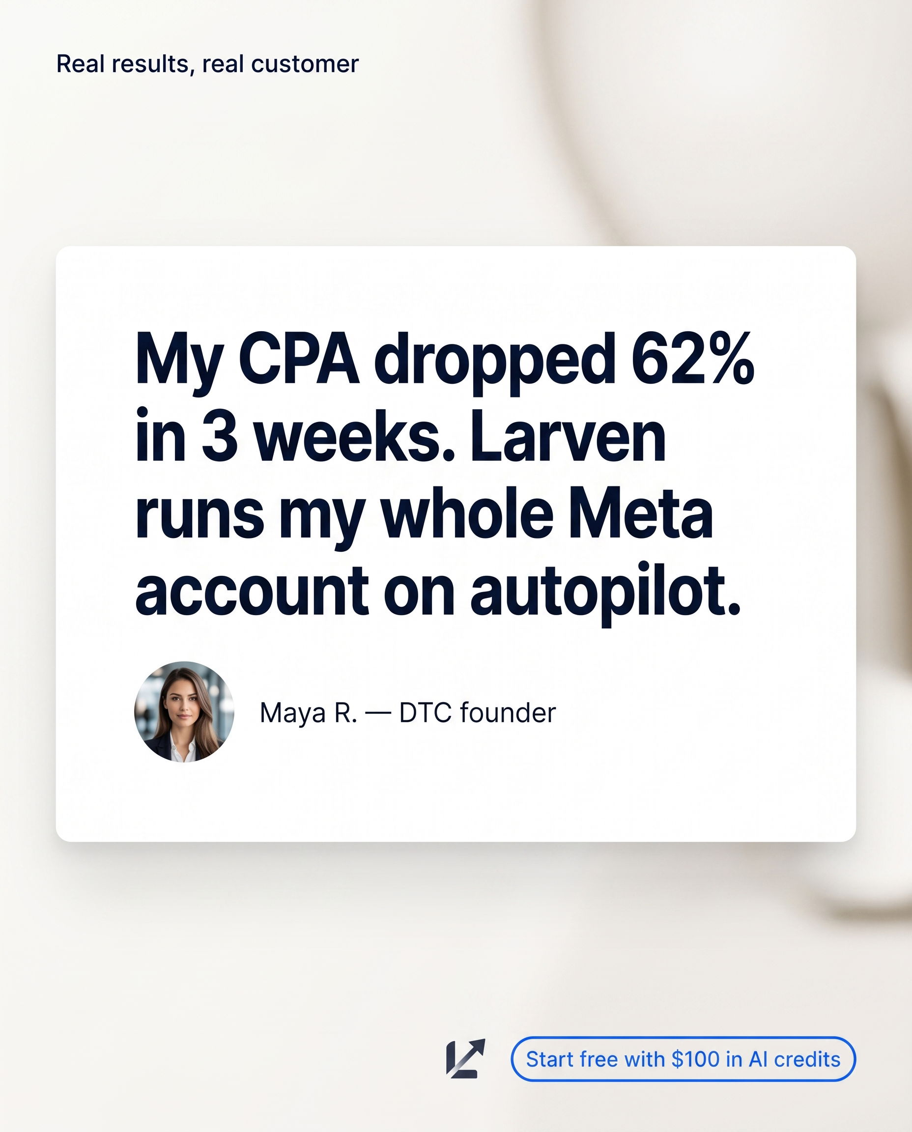 Larven AI Facebook ad