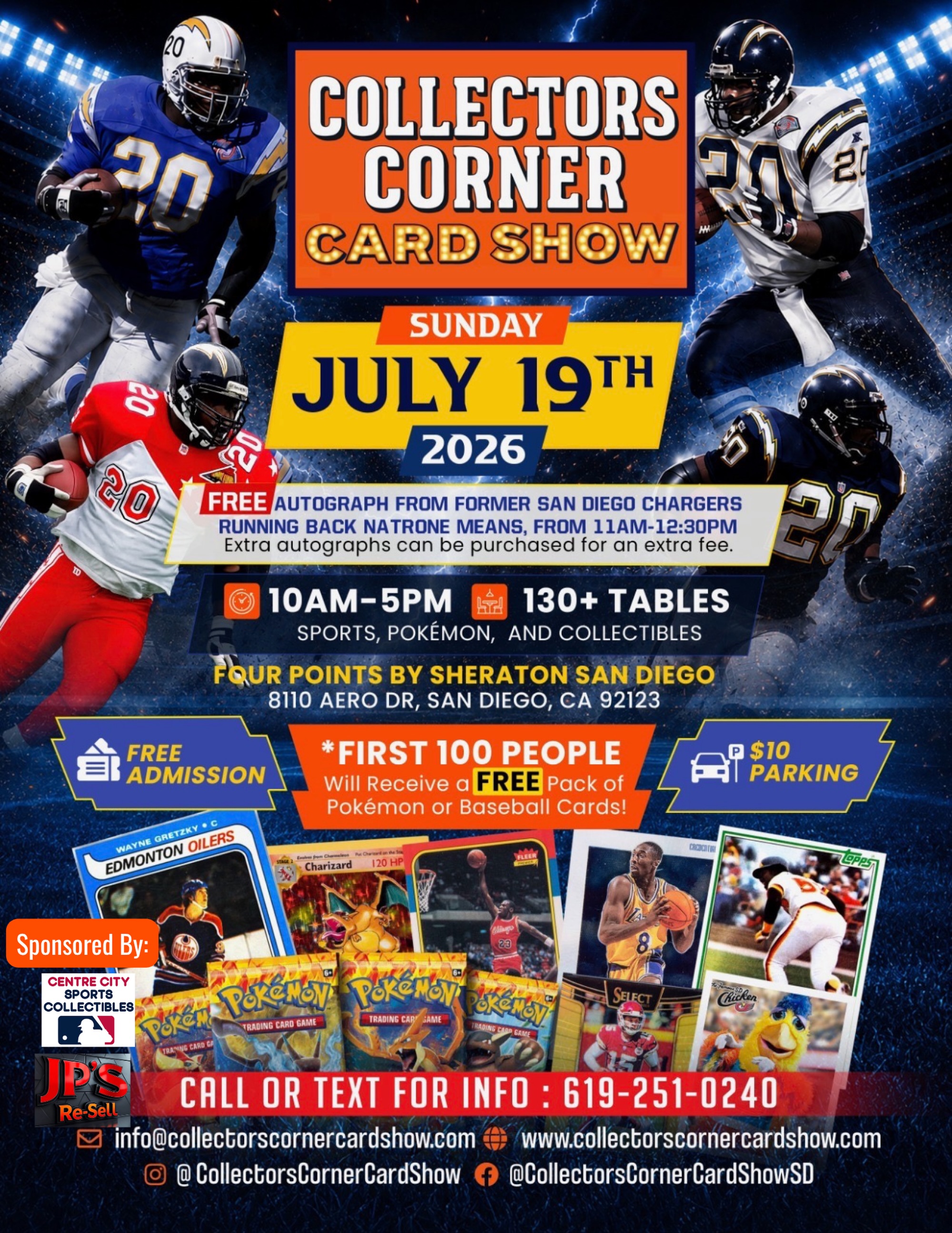 Collectors Corner Card Show Facebook ad
