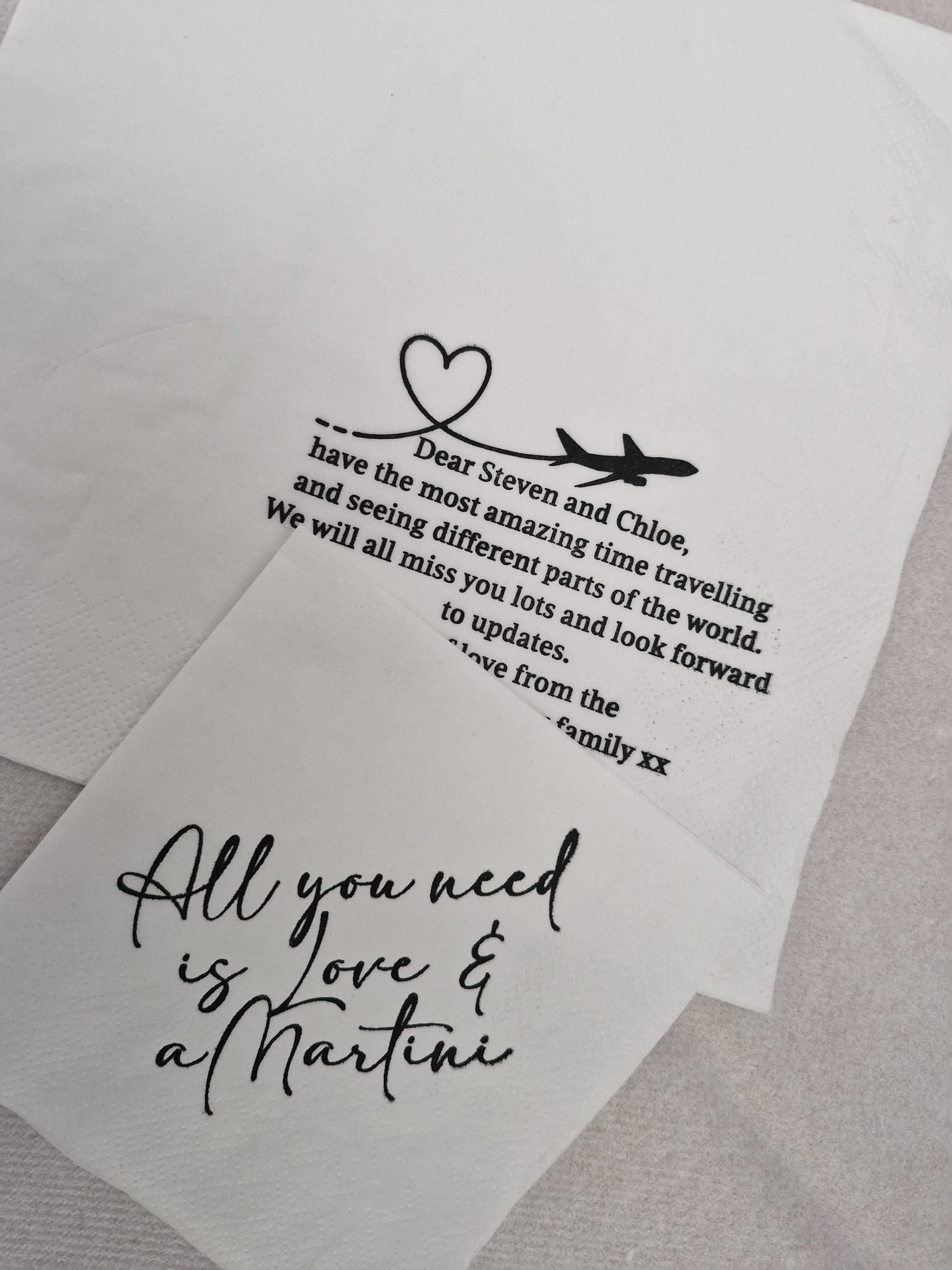 The Quill Press Facebook ad: Beautifully printed napkins for weddings, parties, and…
