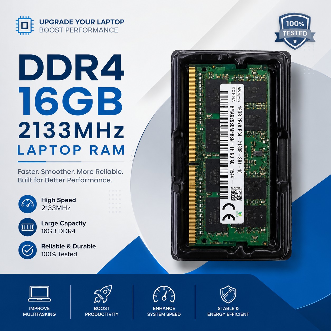 International Business Machine Co. IBMC Facebook ad: **Upgrade Your Laptop with 16GB DDR4 RAM!**