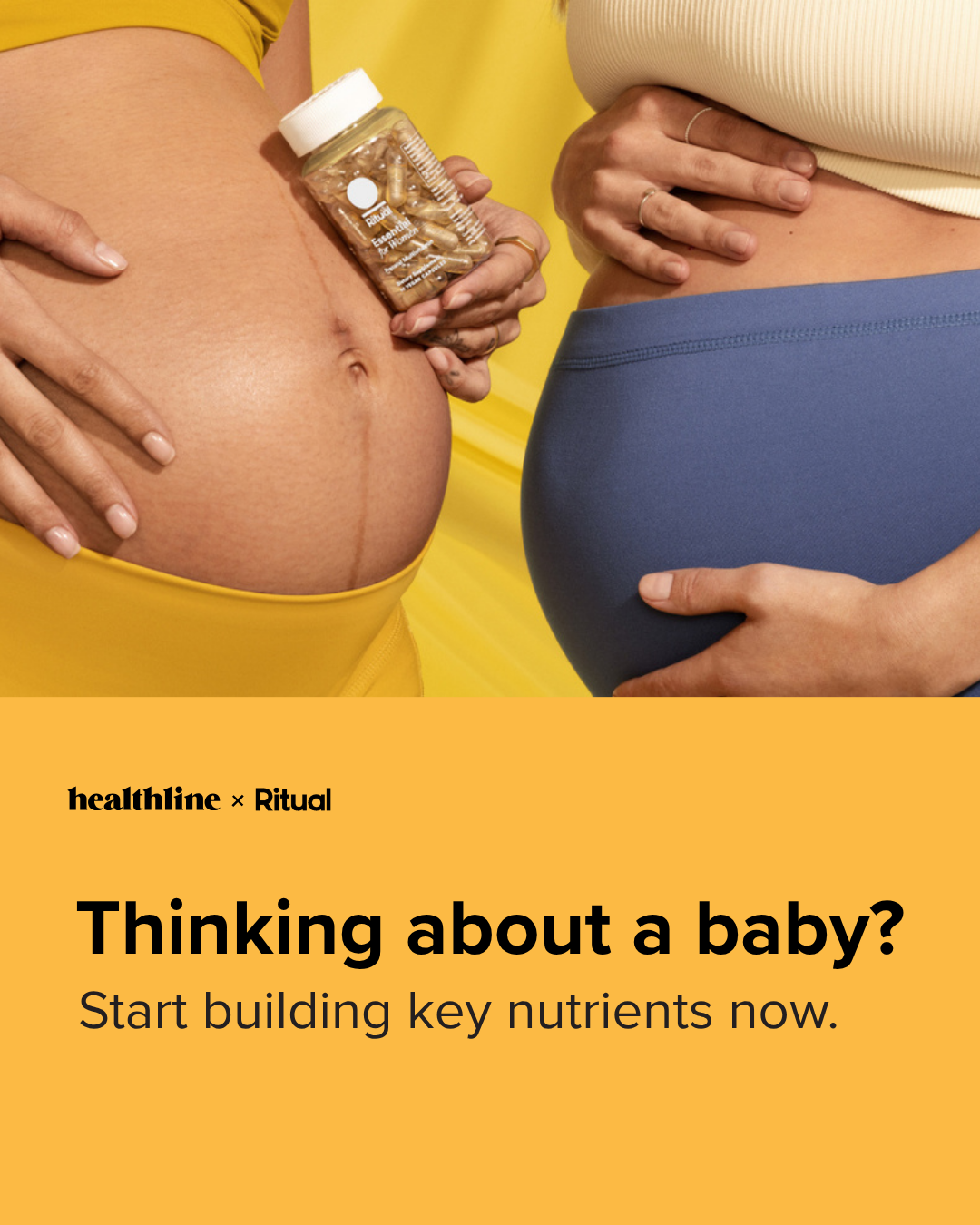 Healthline Facebook ad: Thinking about a baby?