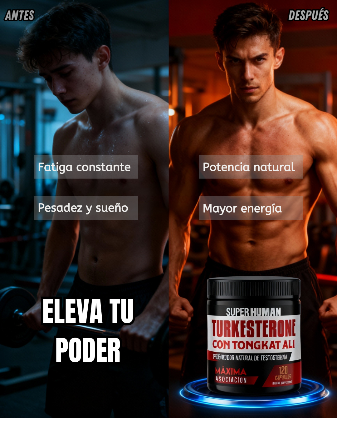Kenku Home Facebook ad: Turkesterone: Fuerza y Crecimiento Natural