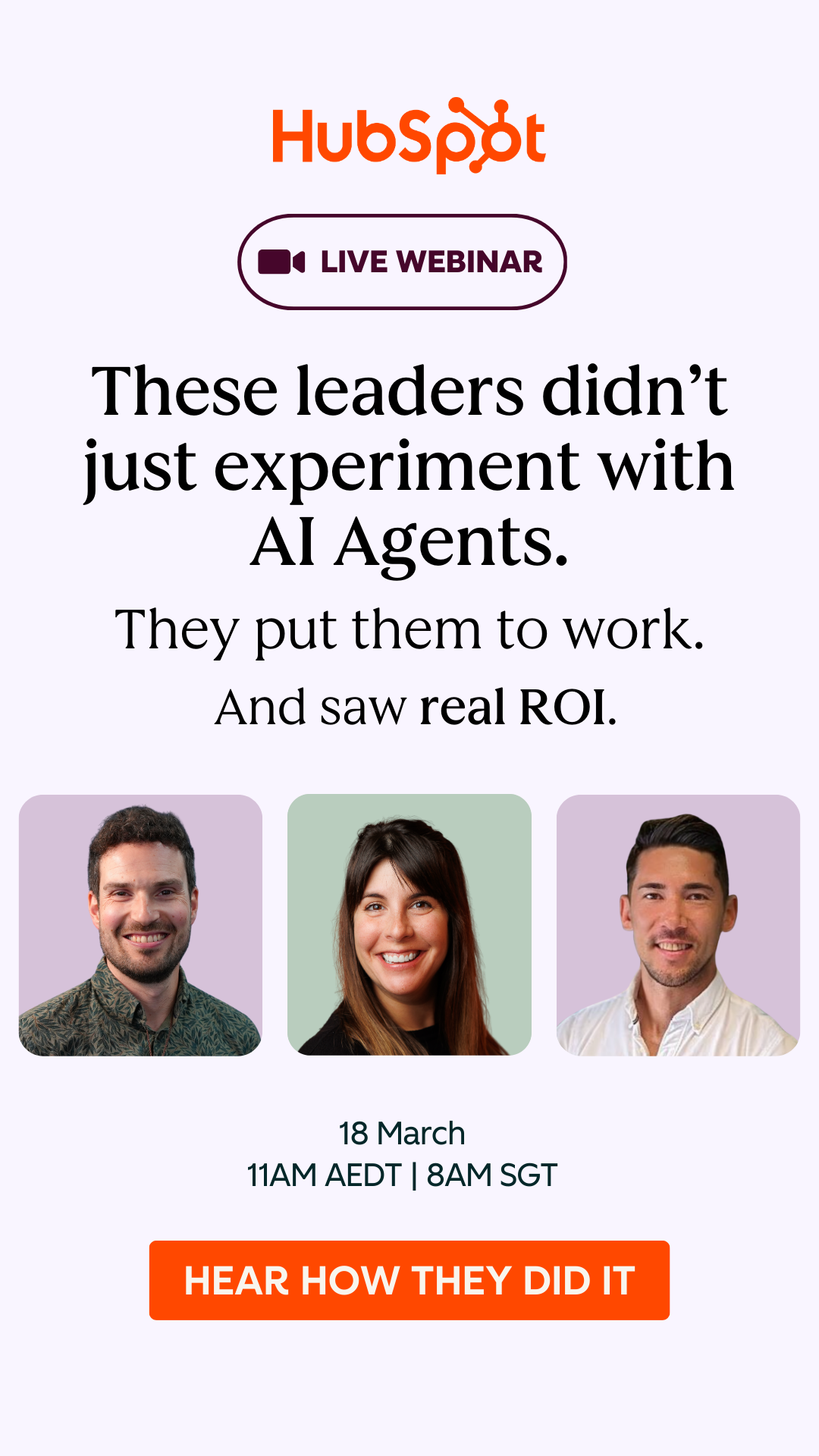 HubSpot Facebook ad