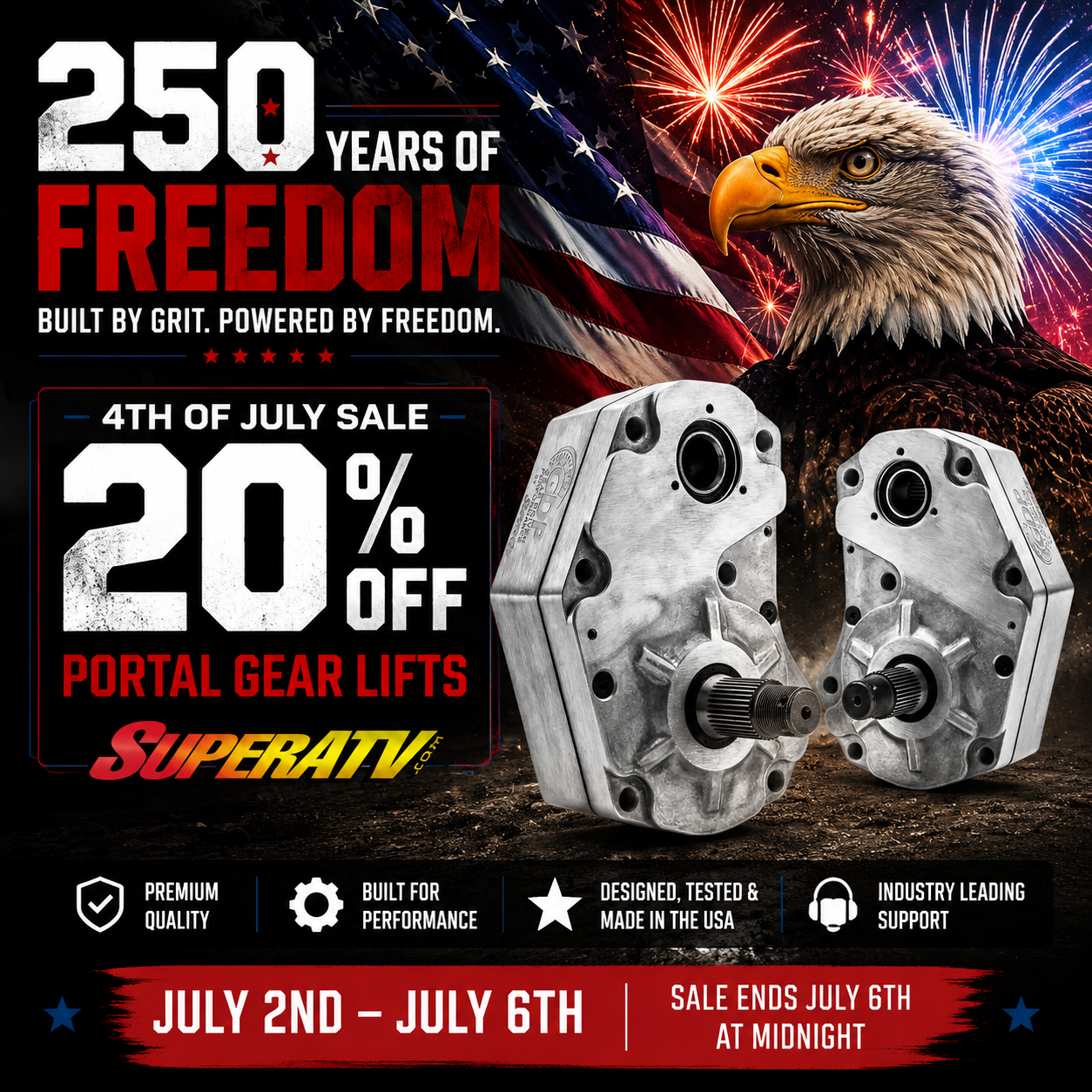 Wild Boar ATV Parts Facebook ad: 20% Off Portal Gear Lifts