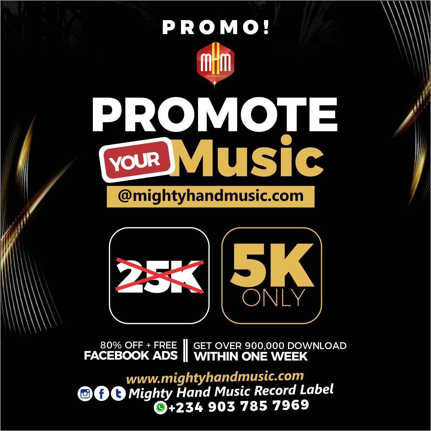 Mighty Hand Music Record label Facebook ad: Chat in Messenger