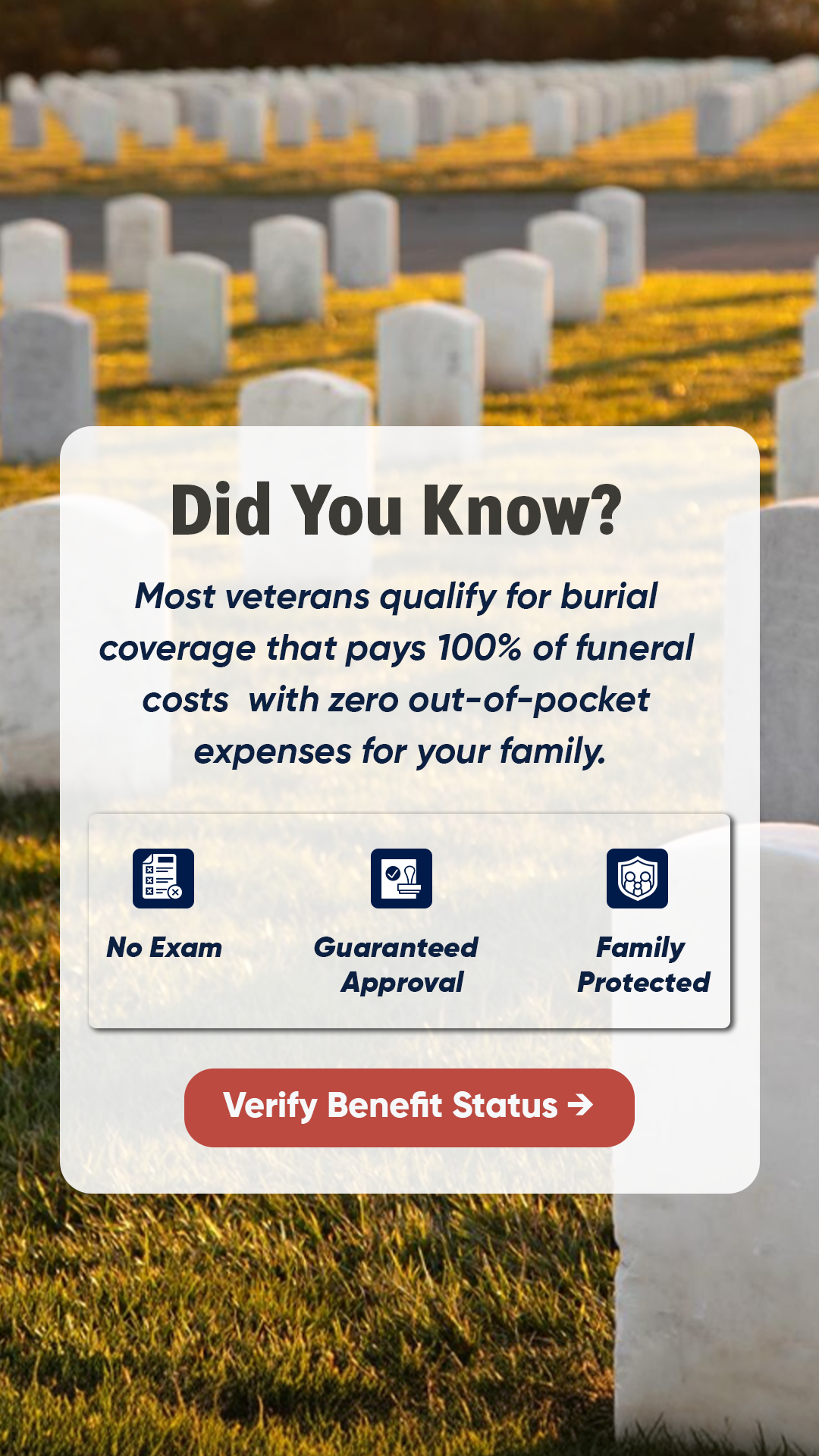 Veteran Life Insurance Facebook ad