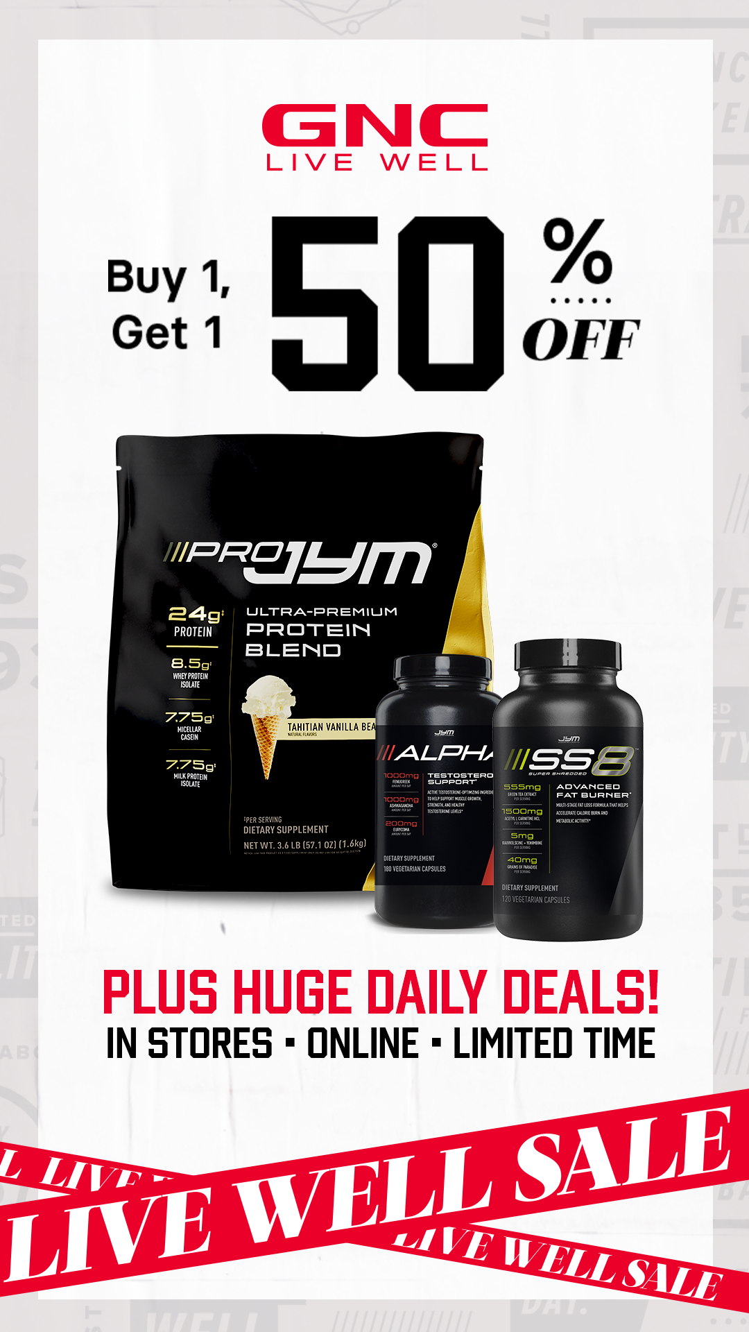 GNC Live Well Facebook ad