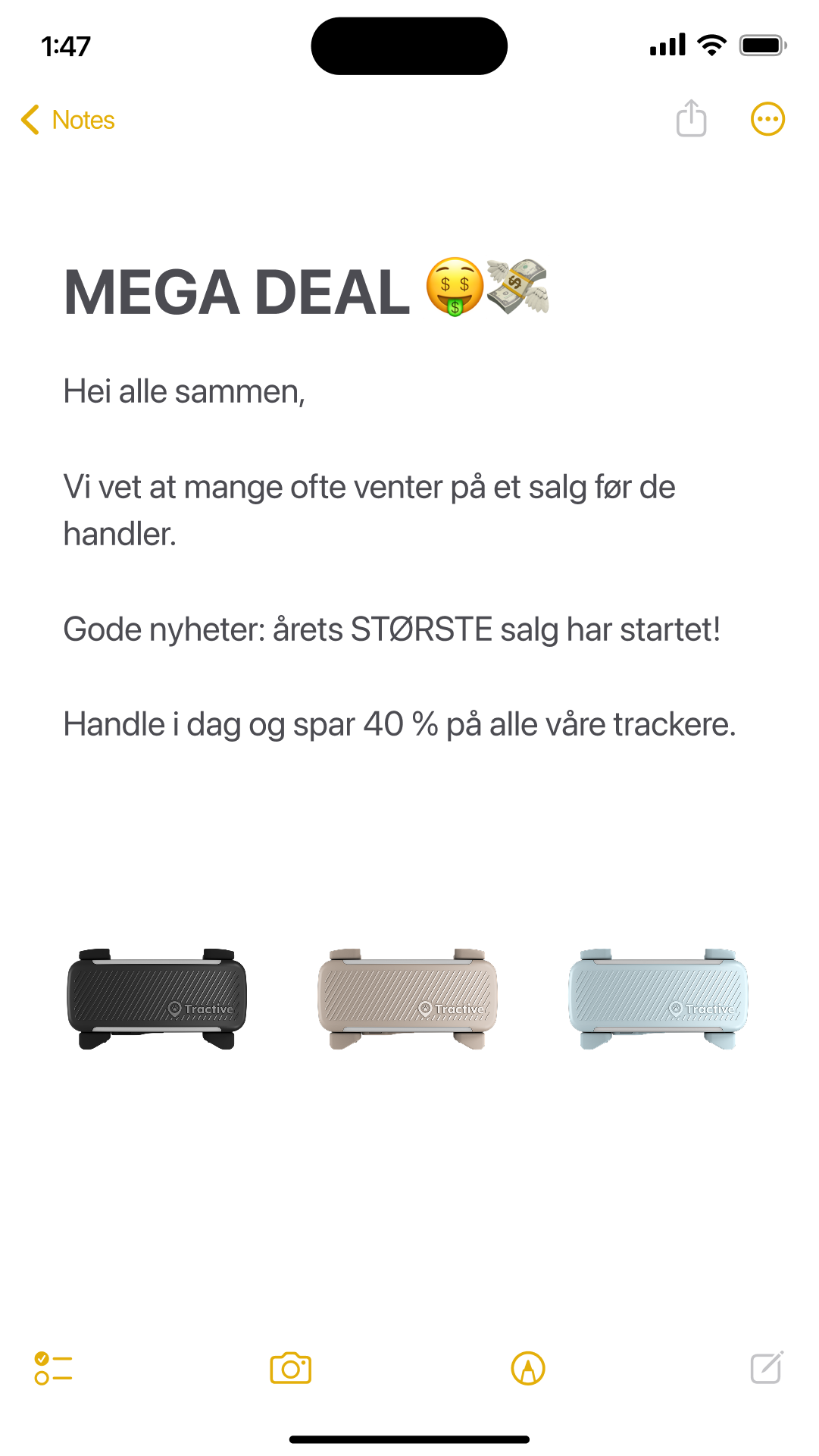 Tractive Facebook ad