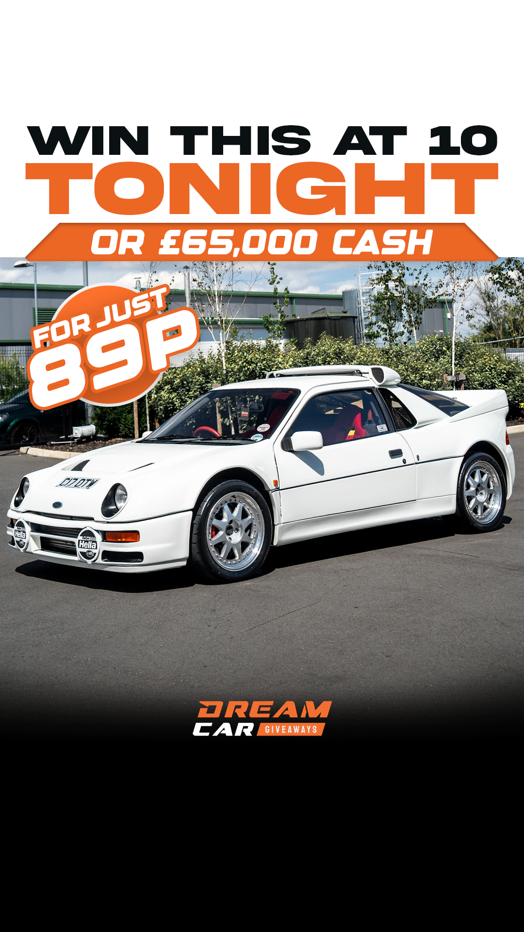 Dream Car Giveaways Facebook ad