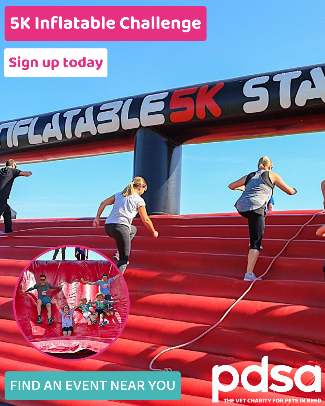 PDSA Facebook ad: Fundraising challenge events