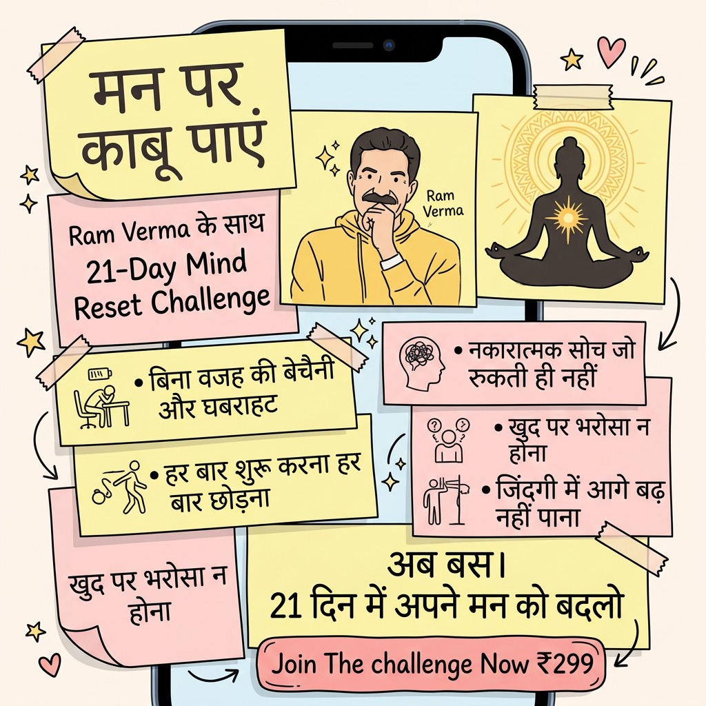 Ram Verma Facebook ad: Join Our 21-Day Life Transforming Challenge!