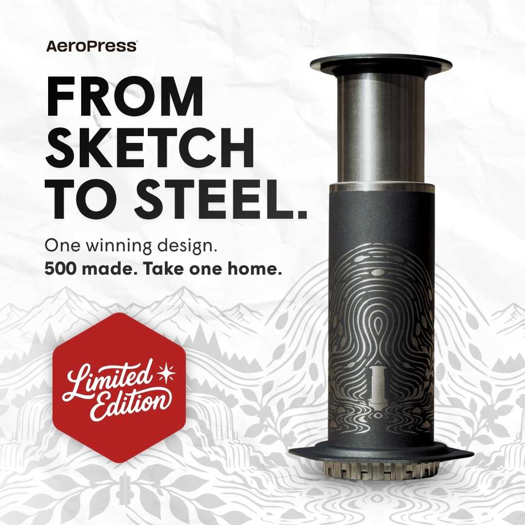 AeroPress Facebook ad: Meet AeroPress Steel Limited Edition